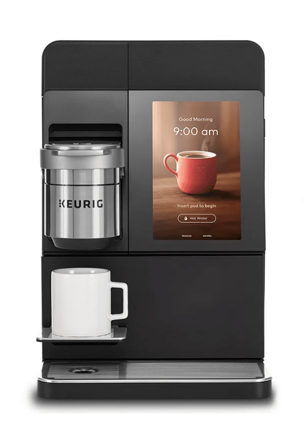 Commercial Keurig 4500 with white coffee cup