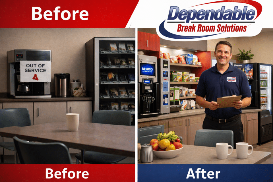 before and after break room mistakes